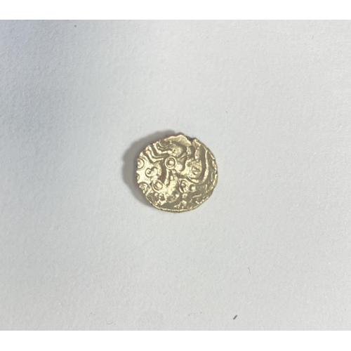 57 - A Catuvellauni Addedomaros 1/4 stater with floral pattern, 1.24gm.