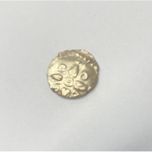 57 - A Catuvellauni Addedomaros 1/4 stater with floral pattern, 1.24gm.