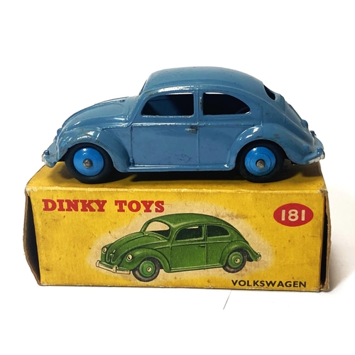 66 - An originally boxed Dinky:- 181 Blue VW Beetle.