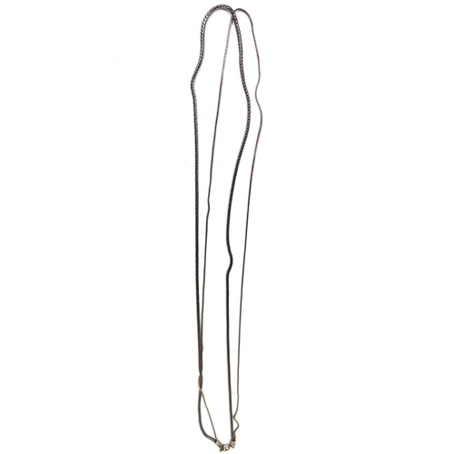 693A - Georg Jensen - a long two tone foxtail double chain, length approx. 76cm