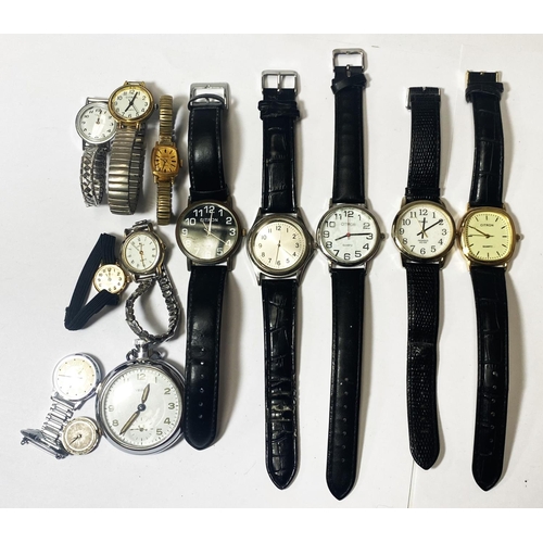 697 - A selection of gents wristwatches, other watches etc