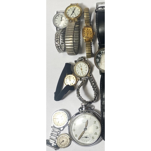 697 - A selection of gents wristwatches, other watches etc