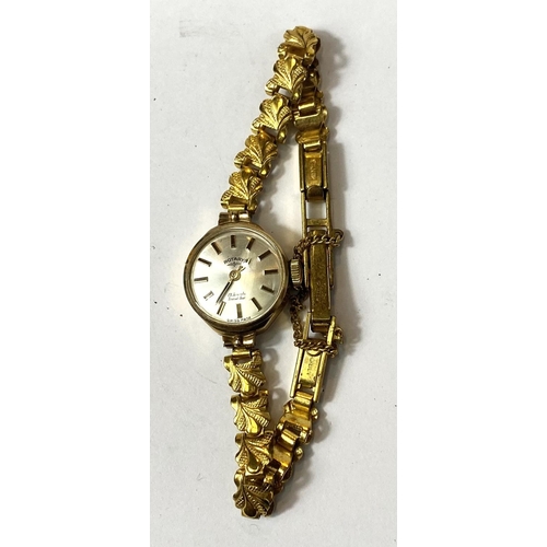 702 - Three 9ct gold backed ladies vintage wristwatches and another silver