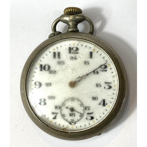 703 - A Lord open faced pocket watch, an Elgin gold plated watch and two others, a yellow metal masonic pe... 