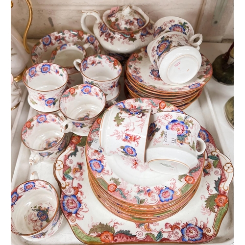 587 - A late 19th century Caulden floral part tea service, 38 pieces approximately.