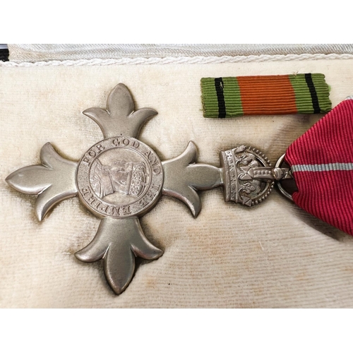 665 - A military MBE with original box and certificate, citation from the King to Capt J B Wayne, King's O... 