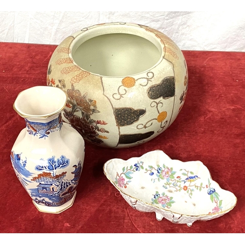 55 - A Masons vase and other ceramicsNo bids sold with next lot