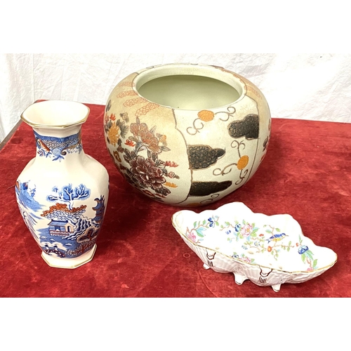 55 - A Masons vase and other ceramicsNo bids sold with next lot