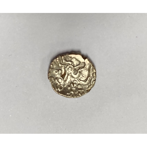 57 - A Catuvellauni Addedomaros 1/4 stater with floral pattern, 1.24gm.