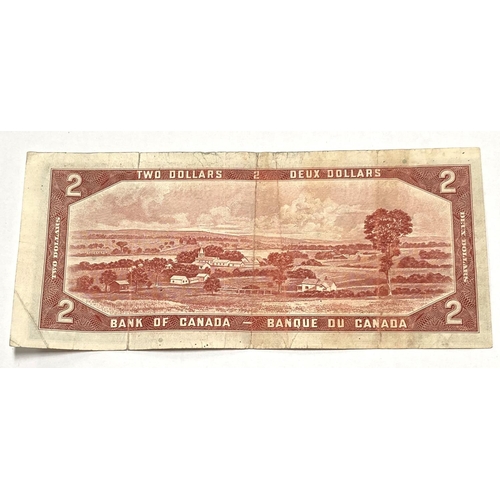 60 - A Canadian 2 dollar banknote, 1954