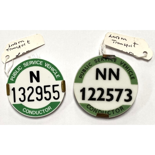 62 - 2 x 1960's bus conductor's badges