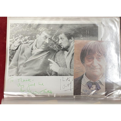 72 - DR WHO: a collection of autographs to include Patrick Troughton, Tom Baker (approx. 56)