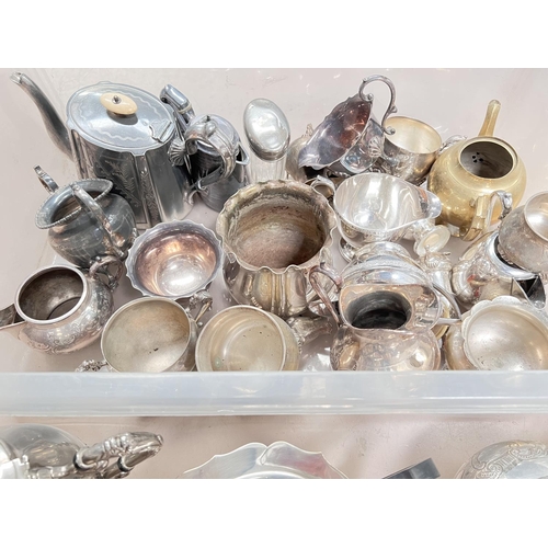 698A - A selection of silver plated tea wares.