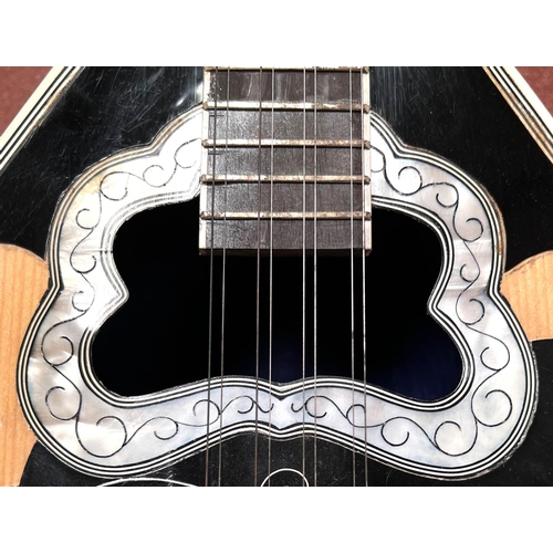 297A - A Middle Eastern Bouzouki with 1/2 melon body and inlaid decoration.