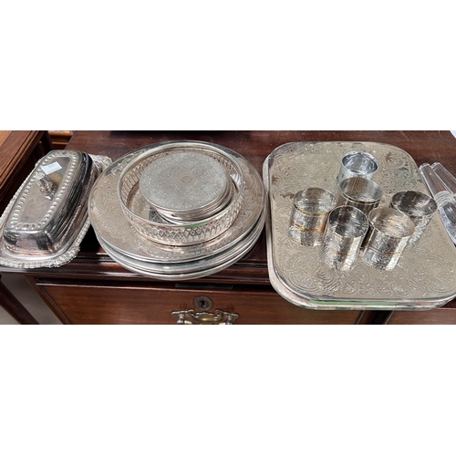 598 - A selection of decorative china; silver plate; etc.