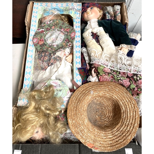 48 - A selection of dolls, some boxed, some unboxed and teddy bears etc