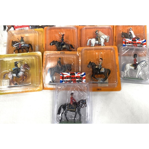 17 - DEL PRADO etc.: Painted cast metal equestrian figures.