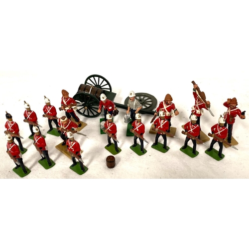 19 - BRITAINS:  A group of 19th century style English infantry figures.