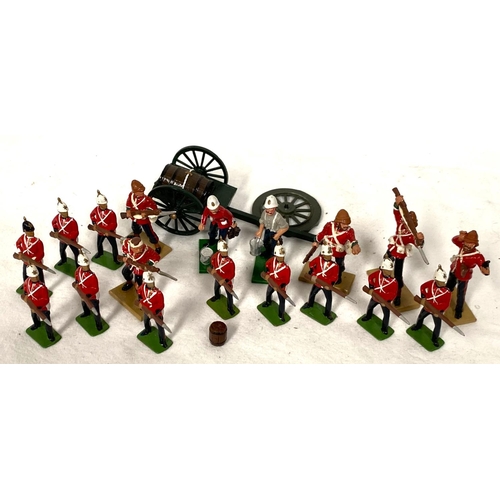 19 - BRITAINS:  A group of 19th century style English infantry figures.
