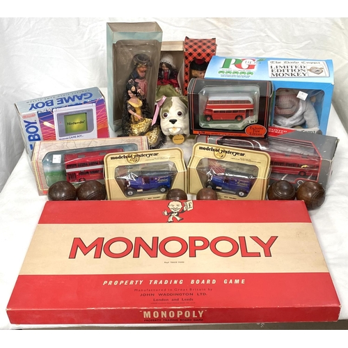 9 - An originally boxed Nintendo Gameboy selection of toys and games:  boxed Corgi and other vehicles; M... 
