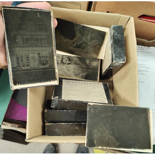 31 - Six boxes of photographic negatives on glass:  Barnet Orthochromatic Plate