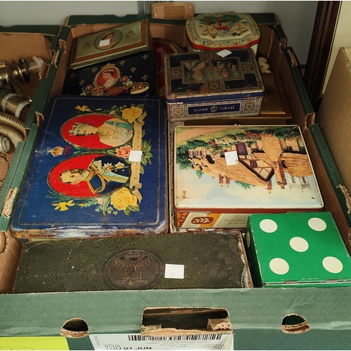 33 - A selection of vintage tins, Royal Commemorative and others