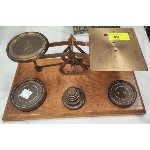 46 - A large set of postal scales with weights up to 16oz