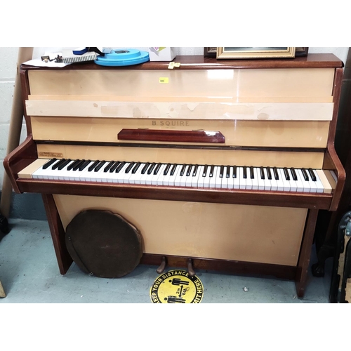 856 - A modern upright piano by B SquireHas now been in 3 sales without bids and has been disposed of to c... 