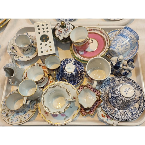 529 - A selection of cabinet cups and saucers, decorative and miniature china