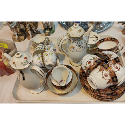 578 - A Royal Doulton Art Deco part coffee set, 13 pieces; similar coffee ware; a japan pattern part tea s... 