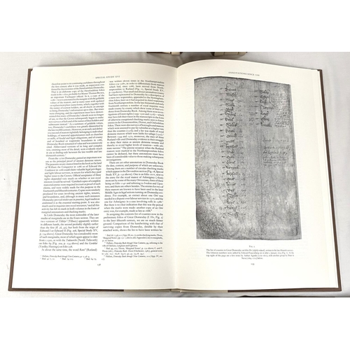 116 - Two Alecto Historical Editions 1987, triple book and map sets:  Domesday Book, Lancashire & Ches... 