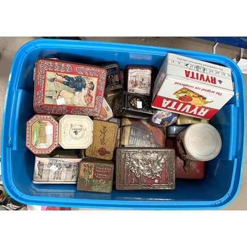 144 - A large collection of vintage advertising tins etc