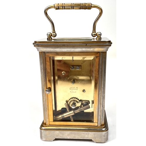 165 - A modern brass carriage clock by Garrard & Co. London.