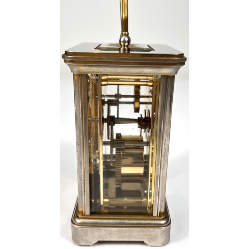 165 - A modern brass carriage clock by Garrard & Co. London.