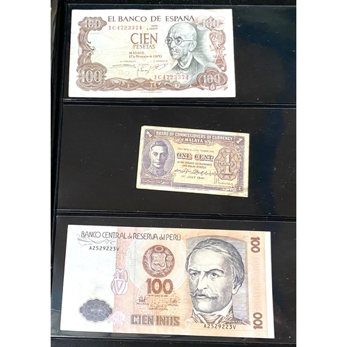 19 - BANKNOTES - a collection of world notes in album