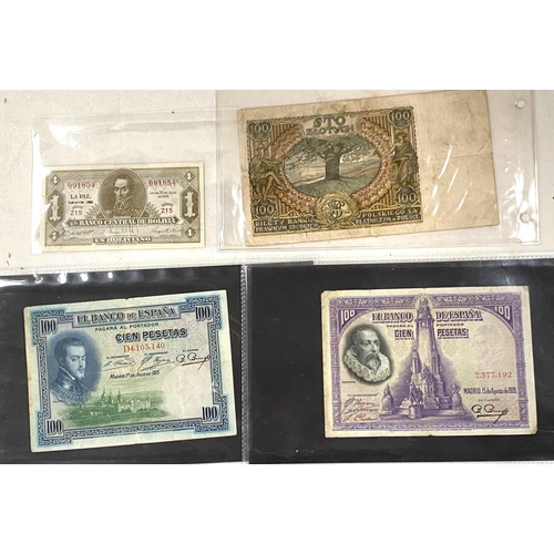 19A - BANKNOTES: BOLIVIA 1 peso 1928 missing overprint and 5 others