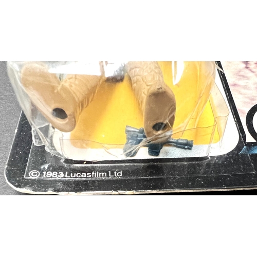 252 - A Palitoy General Mills Return of the Jedi figure on card:  Han Solo in Hoth Battle Gear, Tri-Logo, ... 