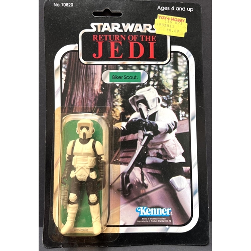 257 - A Kenner Return of the Jedi figure on 77 card:  Biker Scout, 3.75