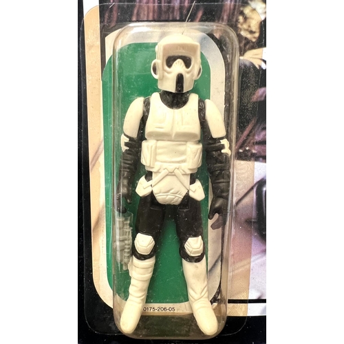 257 - A Kenner Return of the Jedi figure on 77 card:  Biker Scout, 3.75