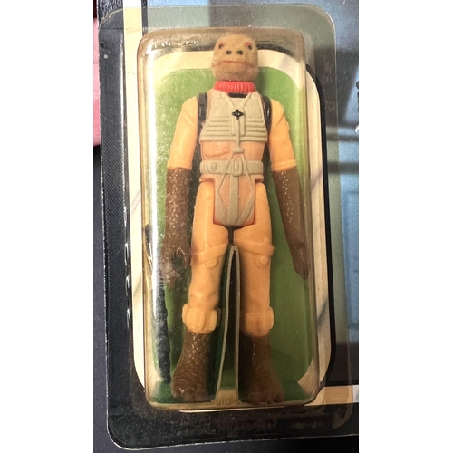 263 - A Kenner Return of the Jedi figure on 77 card:  Bossk Bounty Hunter, yellowed blister pack, minor di... 
