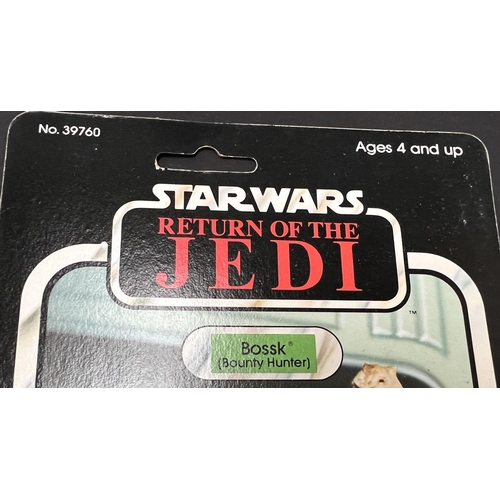 263 - A Kenner Return of the Jedi figure on 77 card:  Bossk Bounty Hunter, yellowed blister pack, minor di... 
