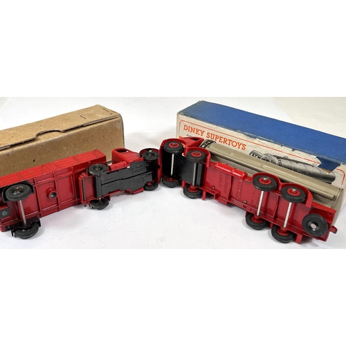 372 - DINKY SUPERTOYS: 504 Foden 14-Ton Tanker in grey and red in original box; 521 Bedford Articulated Lo... 