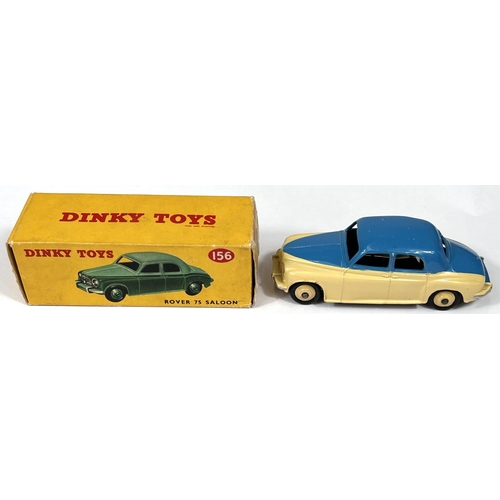 381 - DINKY TOYS: 156 Rover 75 Saloon two tone blue and cream in box with two tone circle