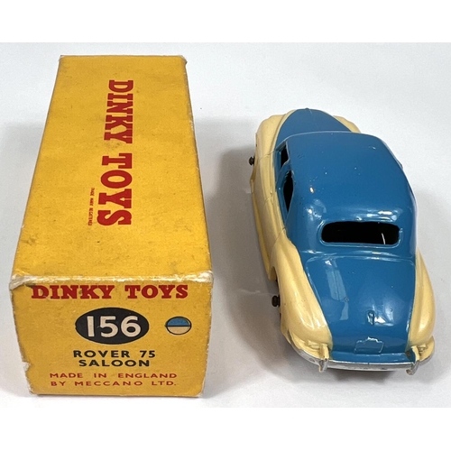 381 - DINKY TOYS: 156 Rover 75 Saloon two tone blue and cream in box with two tone circle