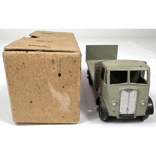 383 - DINKY SUPERTOYS: 513 Guy Flat Truck with Tailboard in grey with original card coloured slipcase box