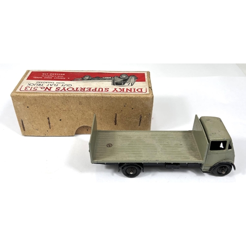 383 - DINKY SUPERTOYS: 513 Guy Flat Truck with Tailboard in grey with original card coloured slipcase box