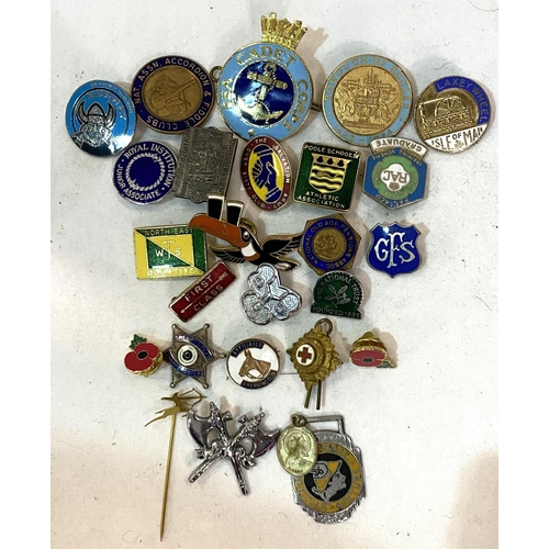 39 - A collection of 20 enamelled badges