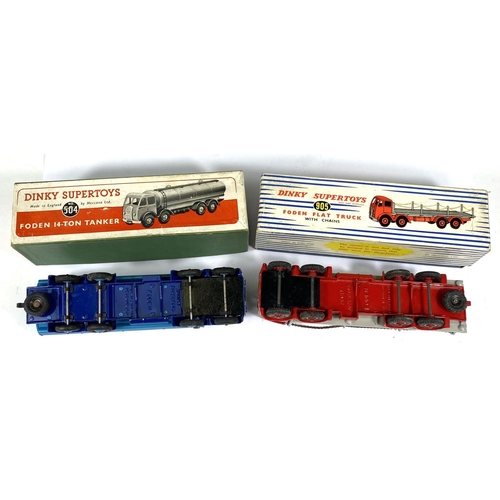 396 - DINKY TOYS: 591 A.E.C Tanker Shell Chemicals Limited red and yellow colourway; 911 Guy 4-Ton Lorry t... 