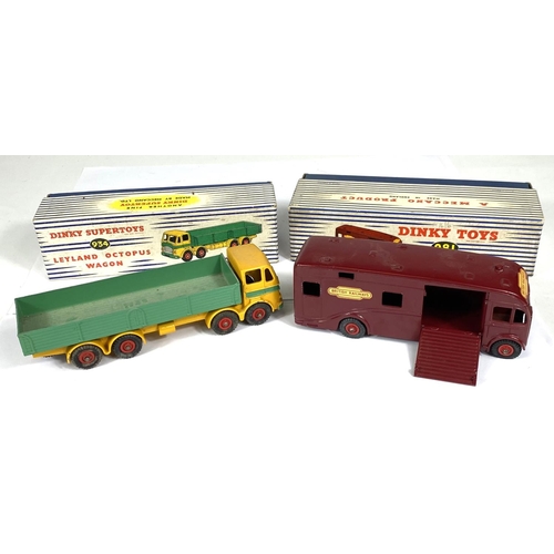 400 - DINKY SUPERTOYS: 934 Leyland Octopus Wagon two tone green and yellow with original box; 981 Horse Bo... 