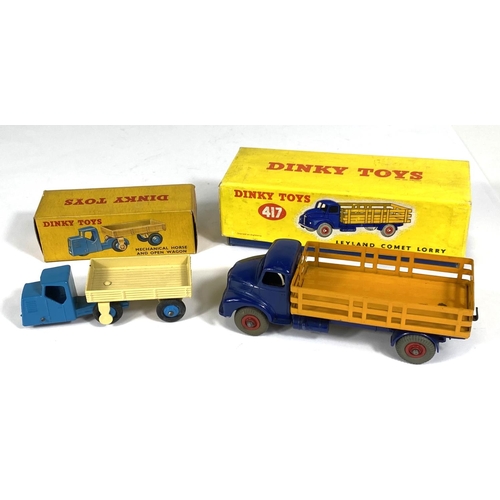 405 - DINKY TOYS: 417 Leyland Comet Lorry in box with Liverpool Factory sticker; 415 33W Mechanical Horse ... 